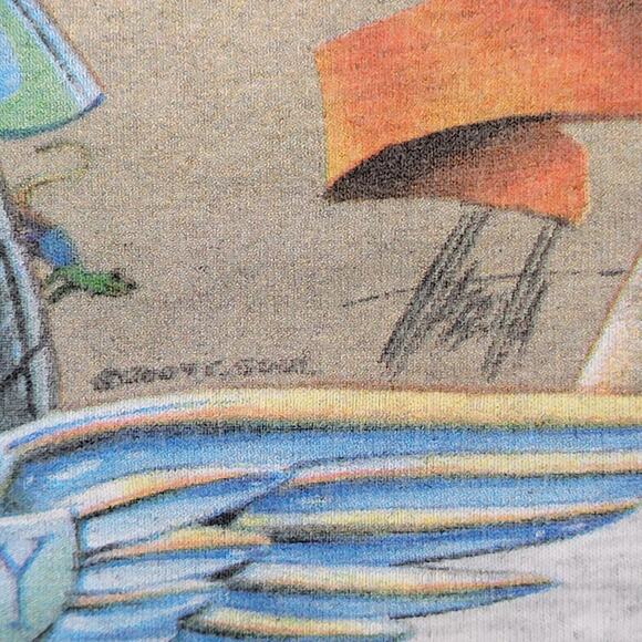 Vintage 2005 Bird Parrot Shirt S/M 20x26 Gray Beaks Bikers - Picture 15 of 15